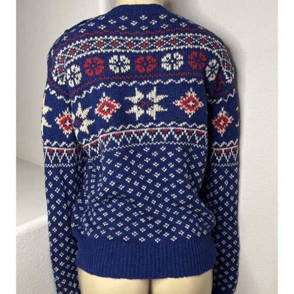 Vintage Polo Ralph Lauren Sweater Nordic Fair Isle Linen Cotton Blend Women Sz S - Picture 3 of 10